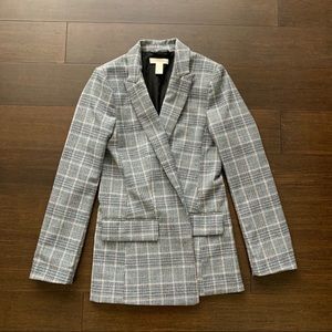 H&M plaid blazer jacket